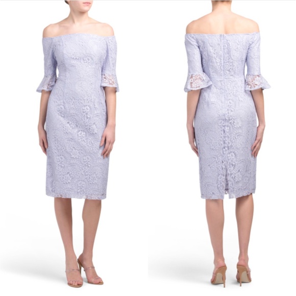 Nanette Lepore Dresses & Skirts - NANETTE LEPORE Off The Shoulder Lace Sheath Dress
